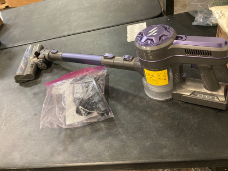 Photo 2 of Cordless Vacuum, Stick Vacuum, Lightweight Handheld Vacuum for Hardwood Floor Pet Hair (Purple)

