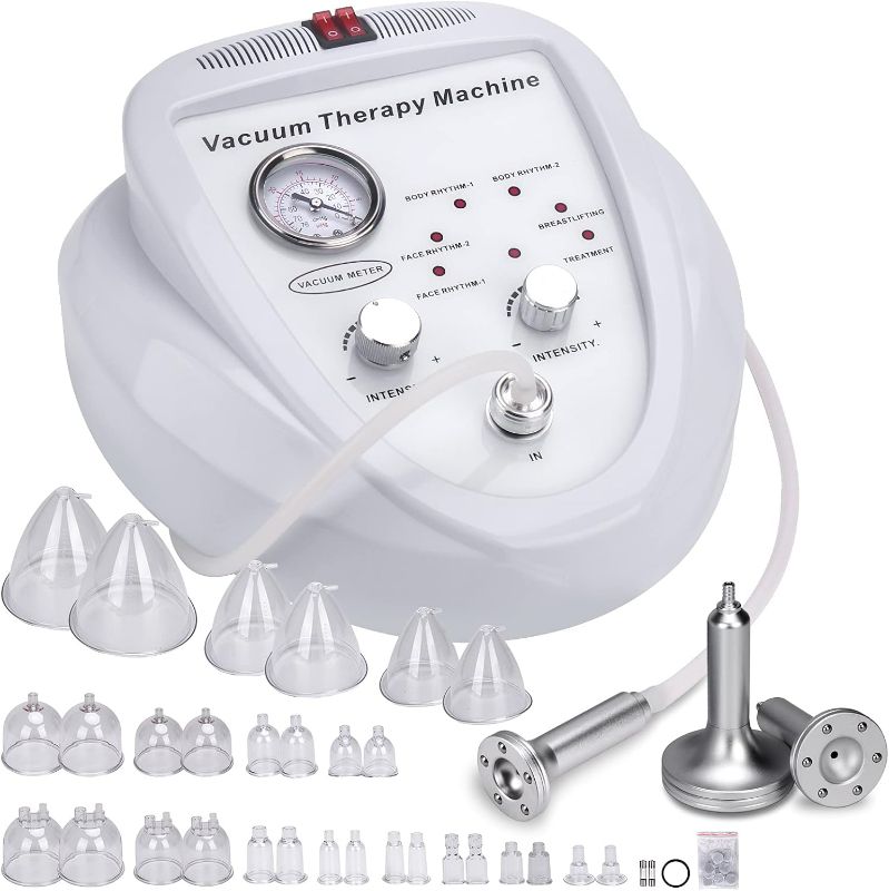 Photo 1 of mcwdoit Vacuum Therapy Machine, Cupping Sets Therapy Machine 0-70 cmHg, Body Shape Cupping Therapy Sets with 30 Pcs Vacuum Cups and 3 Pumps
