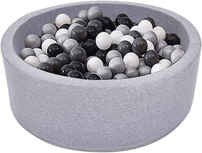 Photo 1 of Foam Ball Pit, Baby/Toddler Ball Pit Can Hold 200 Round Ball Ball Pool for Baby Kids Soft Round Ball Pool Children Toddler Playpen (Light Grey) NEW 