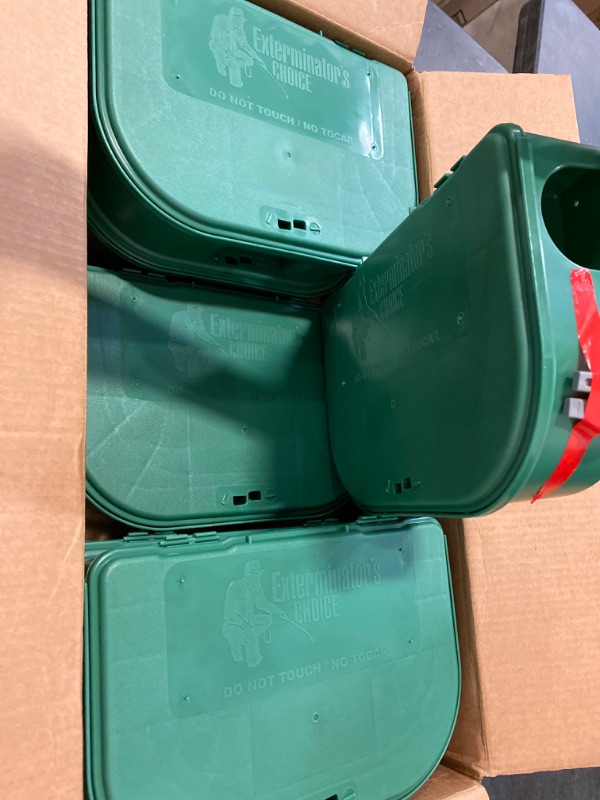 Photo 2 of Exterminators Choice - 6 Pack Rat Bait Station Boxes with 1 Key - Heavy Duty Mouse Trap Poison Holder - Great for Catching Rats and Mice - Pest Control - Durable and Discreet
