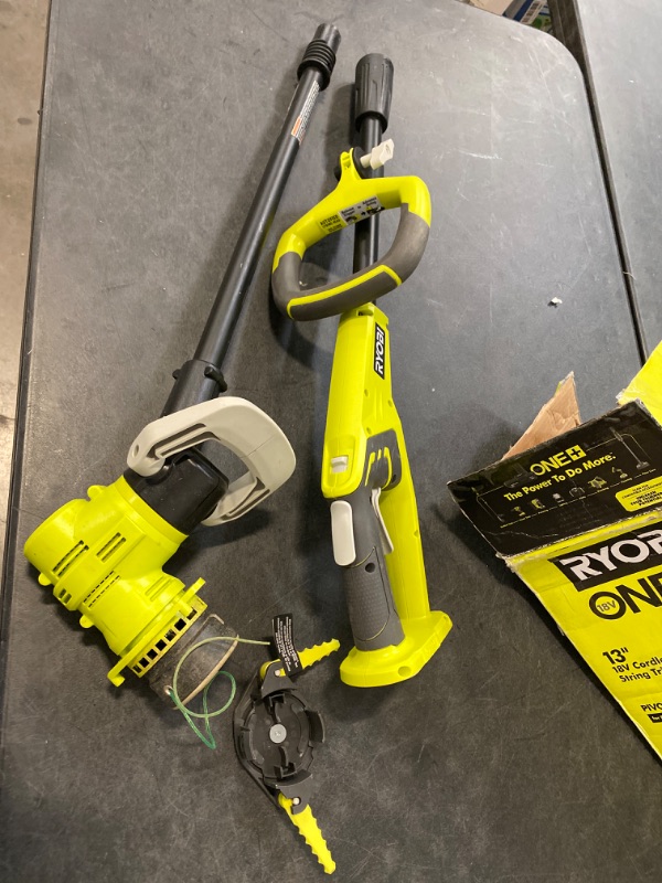 Photo 2 of RYOBI ONE+ 18V 13 in. Cordless Battery String Trimmer with 2.0 Ah Battery and Charger
