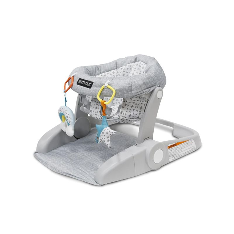 Photo 1 of Summer Infant Learn-to-Sit 2-Position Floor Seat (Heather Gray) – Sit Baby Up in This Adjustable Baby Activity Seat Appropriate for Ages 4-12 Months 