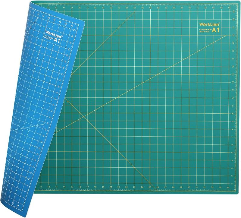 Photo 1 of WORKLION 24" x 36" Large Self Healing PVC Cutting Mat, Double Sided, Gridded Rotary Cutting Board for Craft, Fabric, Quilting, Sewing, Scrapbooking - Art Project…
