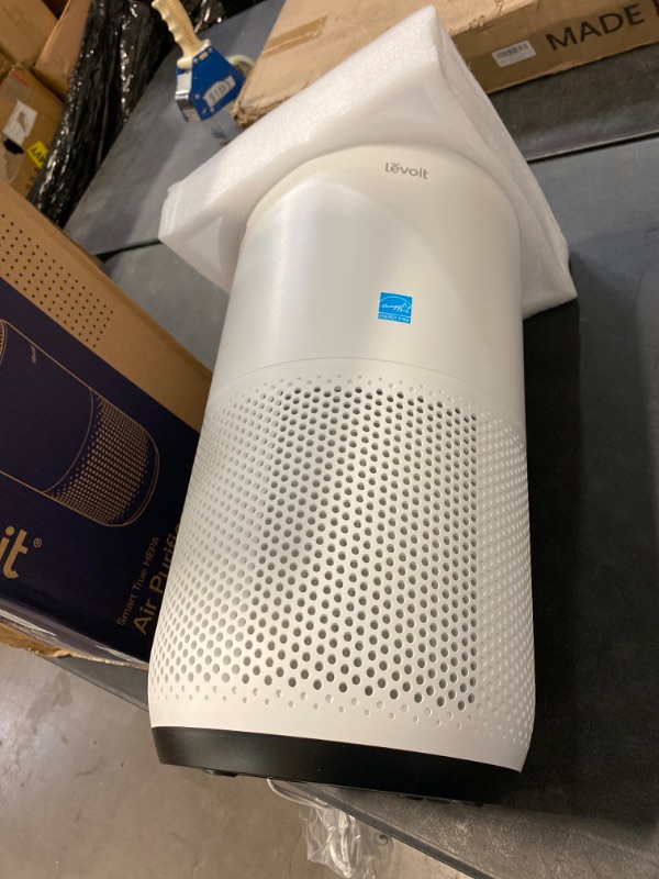 Photo 2 of LEVOIT Air Purifiers for Home Large Room, Smart WiFi and PM2.5 Monitor H13 True HEPA Filter Removes Up to 99.97% of Particles, Pet Allergies, Smoke, Dust, Auto Mode, Alexa Control, White Core 400S White