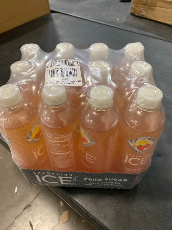 Photo 2 of Sparkling Ice Sparkling Water, Zero Sugar, Strawberry Lemonade - 12 pack, 17 fl oz bottles
