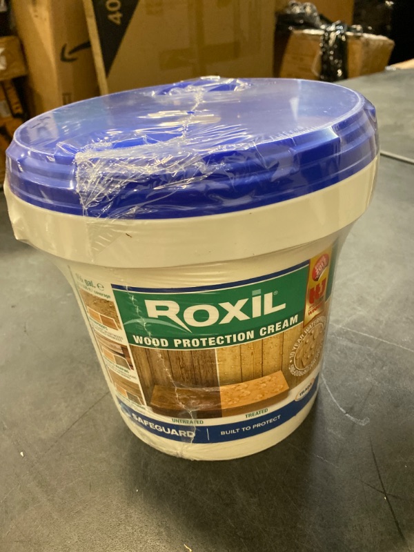 Photo 2 of Roxil Wood Waterproofing Cream: 10-Year Outdoor Clear Sealer - Treatment & Sealant for Waterproof Protection of Decking, Fence, Sheds, Furniture - 1.5 Gallon