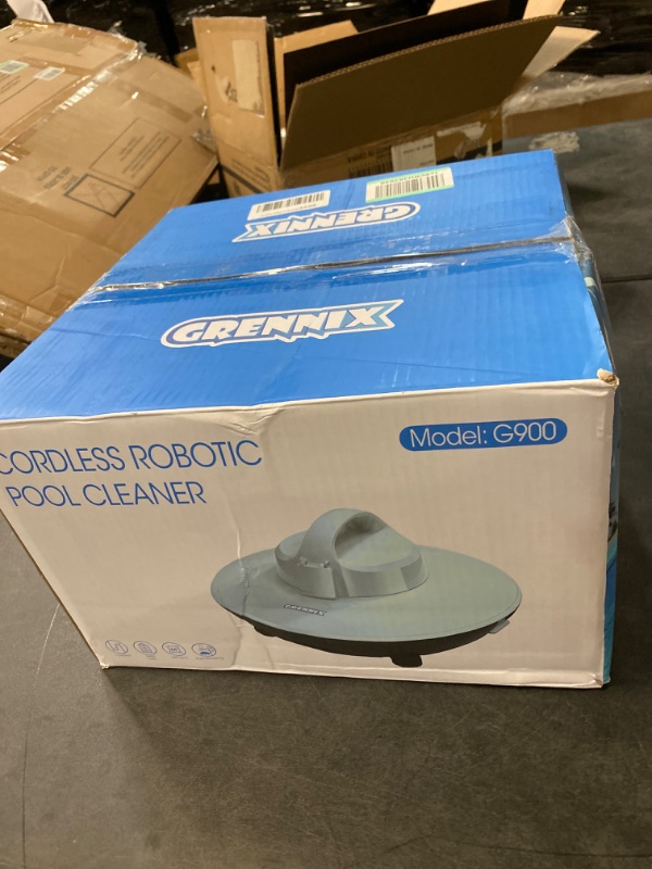 Photo 3 of GRENNIX Robot Pool Cleaner - Arctic Blue + Grennix G900 Retrieval Hook