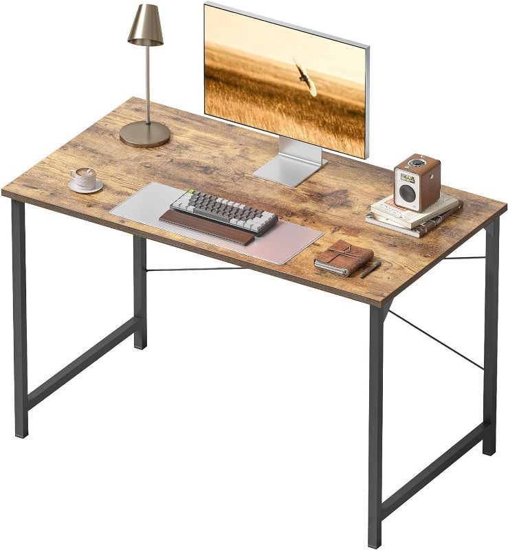 Photo 1 of CubiCubi Computer Desk, 40 inch Home Office Desk, Modern Simple Style PC Table for Home, Office, Study, Writing, Brown
