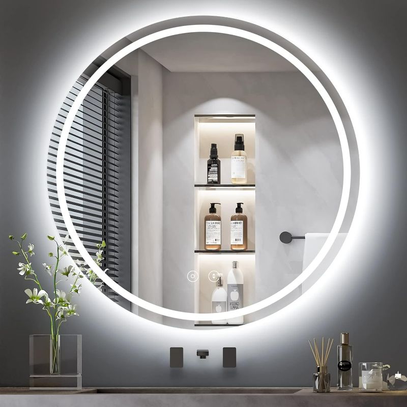 Photo 1 of 31 Inch Round LED Bathroom Mirror
