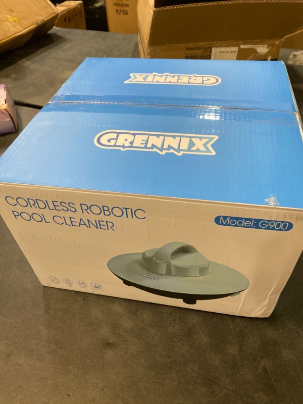 Photo 3 of GRENNIX Robot Pool Cleaner - Arctic Blue + Grennix G900 Retrieval Hook