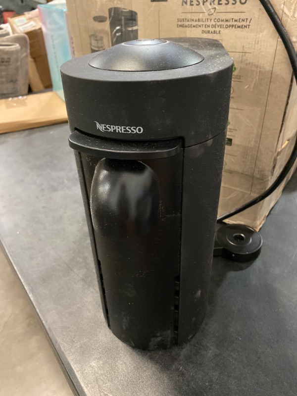 Photo 2 of Nespresso VertuoPlus Coffee and Espresso Machine by De'Longhi with Milk Frother, 14 ounces, Ink Black
