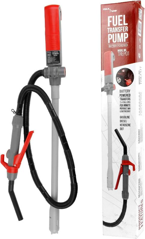 Photo 1 of TERA PUMP Electric Multipurpose Gas Transfer Pump with Quick Stop Nozzle for Gas, Diesel, DEF & More
