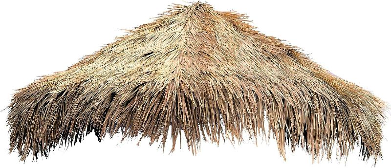 Photo 2 of amaZulu Inc. Mexican Straw Roof Palm Thatch – 7ft Diameter Umbrella Cover, Natural Grass Tiki Roof, Outdoor Patio Shade Cape.
