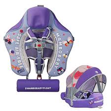 Photo 1 of Mambobaby float new 3D canopy add tail baby infant pool float smart swim trainer(butterfly purple)