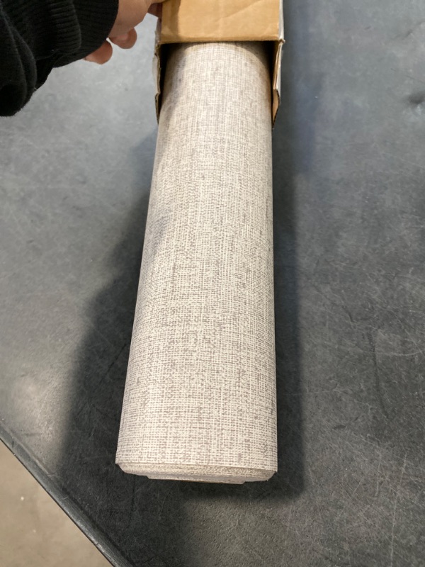 Photo 3 of Cream Peel and Stick White Wallpaper Grassweave Thick Removable Modern Beige Grasscloth Linen Textured Wallpaper Contact Paper for Walls Cabinets Bedroom Counter Top Liners Fireplace 