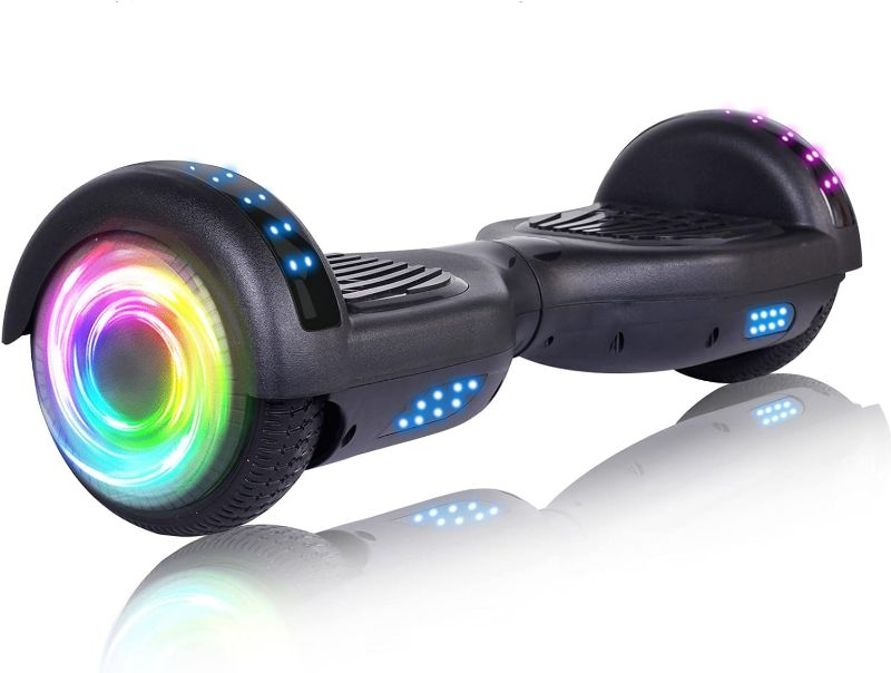 Photo 1 of SISIGAD Hoverboard for Kids Ages 6-12, with Built-in Bluetooth Speaker and 6.5" Colorful Lights Wheels, Safety Certified Self Balancing Scooter Gift for Kids
