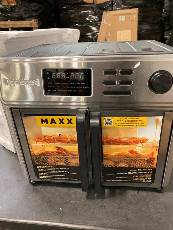 Photo 4 of Kalorik MAXX® Complete Digital 26-Quart 10-in-1 Countertop Air Fryer Oven, 15 Deluxe Accessories & 60-Recipe Hardcover Cookbook, 21 Presets, 1700W, Stainless Steel
