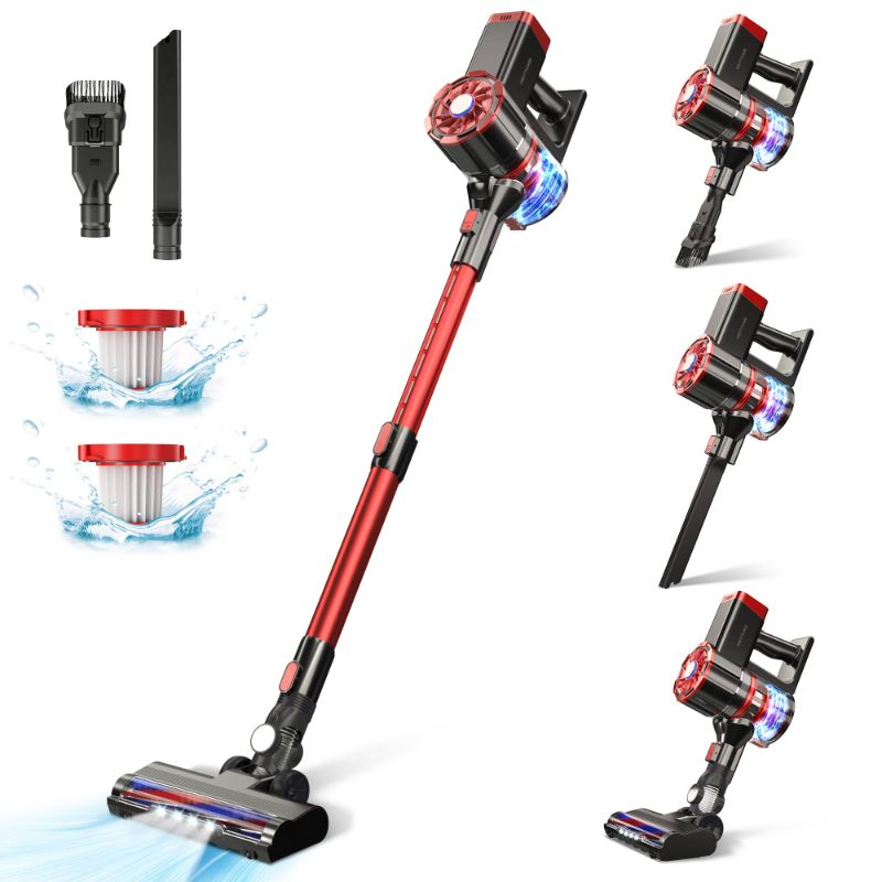 Photo 1 of PRETTYCARE Cordless Vacuum Cleaner, 180W Powerful Suction Stick Vacuum with 35 min Long Runtime Detachable Battery, 4 in 1 Lightweight Quiet Vacuum Cleaner Perfect for Hardwood Floor Pet Hair