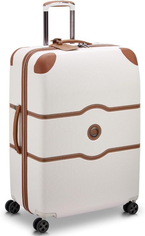 Photo 1 of DELSEY Paris Chatelet Hardside 2.0 Luggage with Spinner Wheels, Angora, Checked-Large 28 Inch
