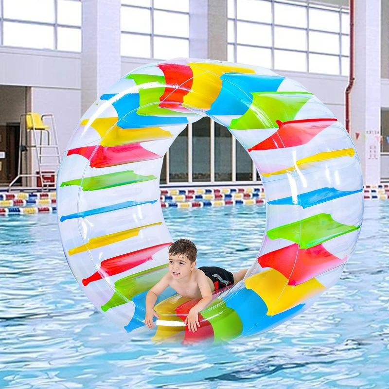 Photo 1 of Diameter Kids Colorful Inflatable Wheel Roller Pool Float for Pool Lake Water Toy (Photo as Reference )