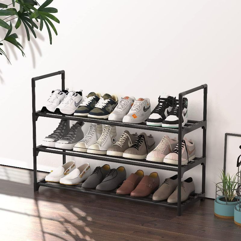 Photo 1 of PARTS ONLY 3-Tier Stackable Shoe Rack.