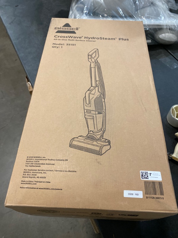 Photo 1 of ONLY VACUUM, BISSELL® CrossWave® HydroSteam™  Wet Dry Vac, Multi-Purpose Vacuum, Wash, and Steam, Sanitize Formula Included, 35151
