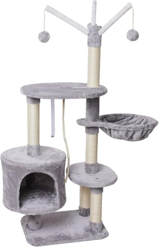 Photo 1 of MIAO PAW 7Cat Tree Tower Condo Sisal Post Scratching Furniture Activity Center Play House Cat Bed Grey
