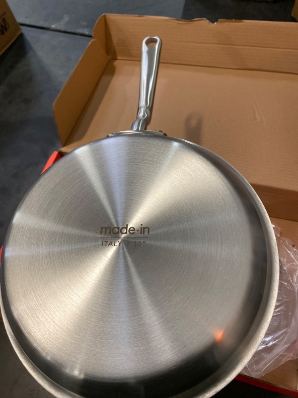 Photo 2 of Made In Cookware - 10" Non Stick Frying Pan (Harbour Blue) - 5 Ply Stainless Clad Nonstick - Professional Cookware USA - Induction Compatible
