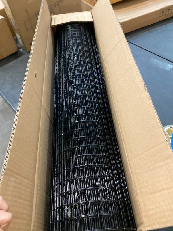 Photo 2 of 36'' x 50' 1inch Hardware Cloth 16 Gauge Black Vinyl Coated Welded Fence Mesh for Home and Garden Fence and Home Improvement Project (36'' x 50')