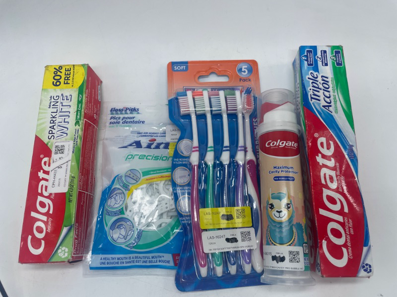 Photo 1 of 5 Pack Miscellaneous Toothpaste Toothbrushes & Floss Bundle