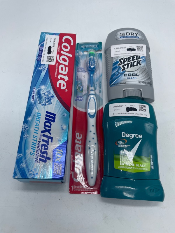 Photo 1 of 4 Pack Hygiene Bundle Deodorant Toothpaste & Toothbrush