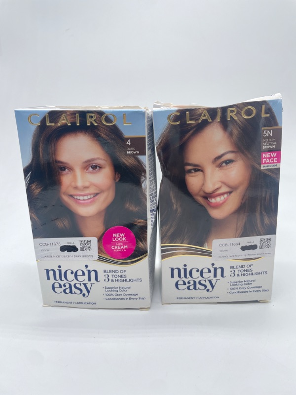 Photo 1 of Clairol Nice'n Easy Liquid Permanent Hair Dye, 5N Medium Natural Brown Hair Color, Pack of 3 5N Medium Natural Brown && All Health Extreme Hydrocolloid Gel Blister Cushion Bandages, Assorted Sizes 