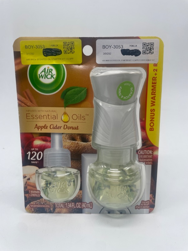 Photo 2 of Air Wick Apple Cider Donut 1 pack of 1 warmer and 2 refills & 1 pack of 2 refill 