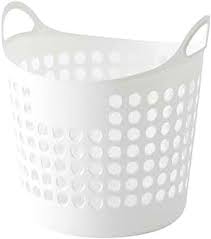 Photo 1 of Glad White Lightweight Plastic One Bushel Capacity Laundry Baskets