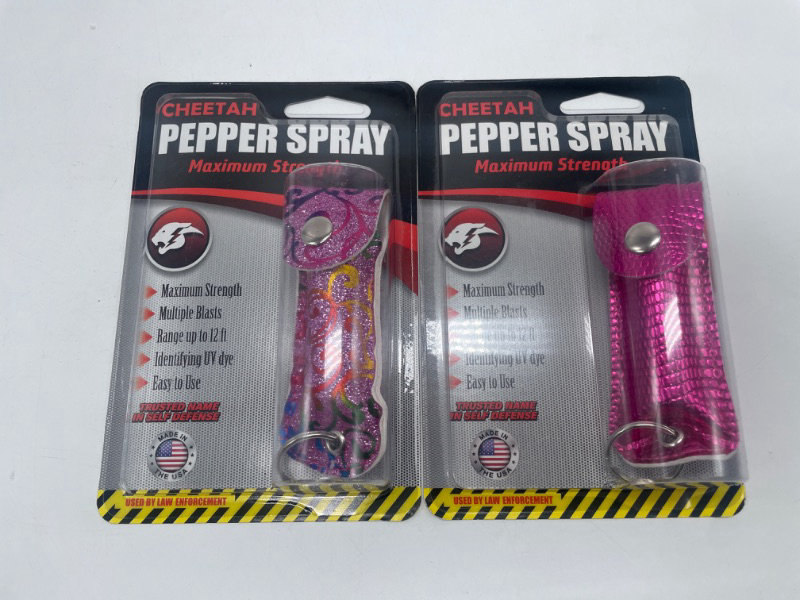 Photo 1 of 2 Pack Cheetah Maximum Strength Pepper Spray