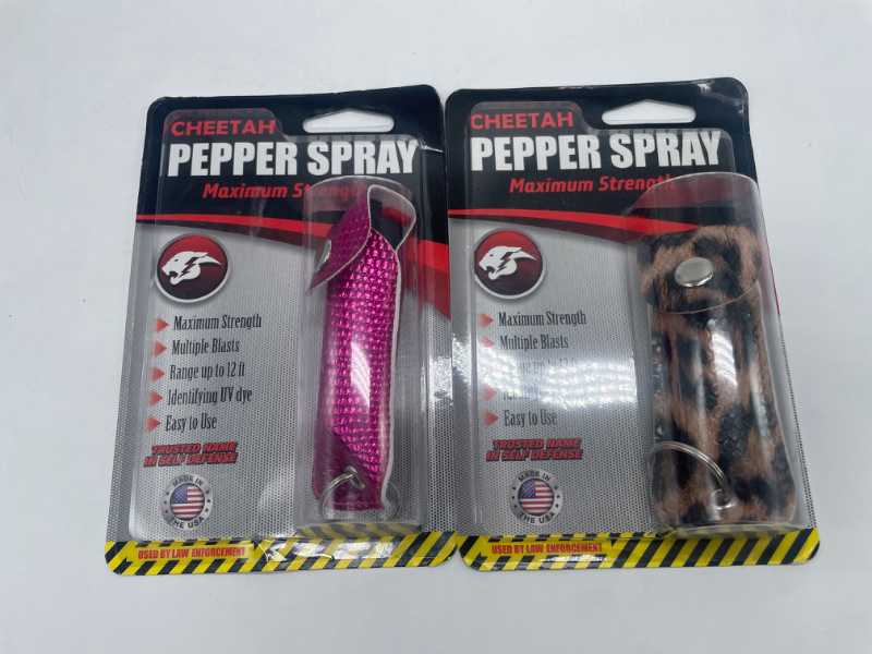Photo 1 of 2 Pack Cheetah Maximum Strength Pepper Spray