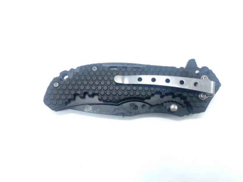 Photo 3 of Black Folding Pocket Knife With Clip New