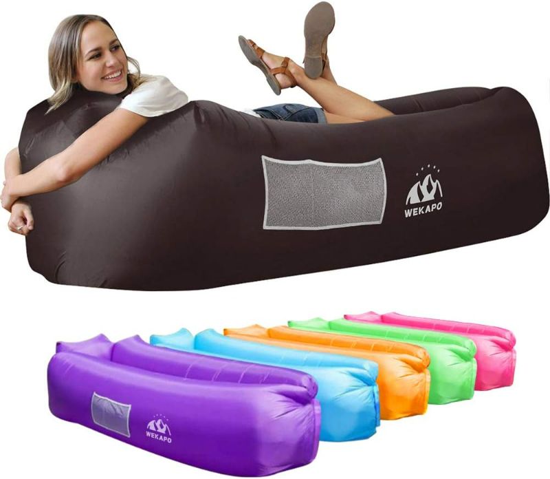 Photo 1 of WEKAPO Inflatable Lounger Air Sofa Chair–Camping & Beach Accessories–Portable Water Proof Couch for Hiking, Picnics, Outdoor, Music Festivals & Backyard–Lightweight and Easy to Set Up Air Hammock
