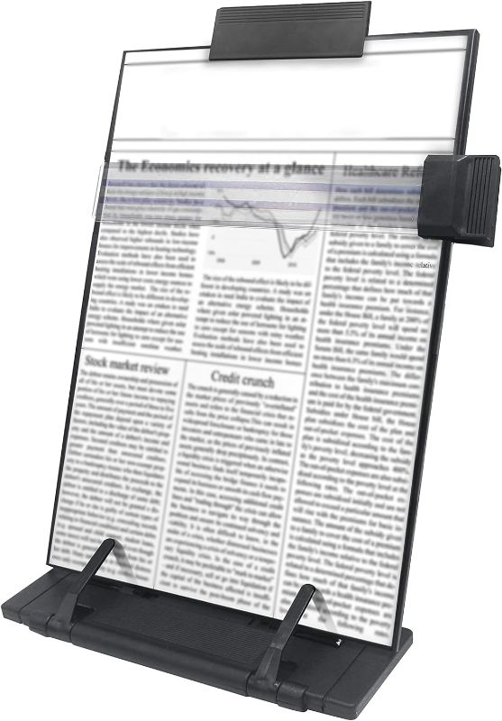 Photo 1 of Desktop Document Book Holder with 7 Adjustable Positions Paper Holder Copy Stand Holder for Speech, Typing
