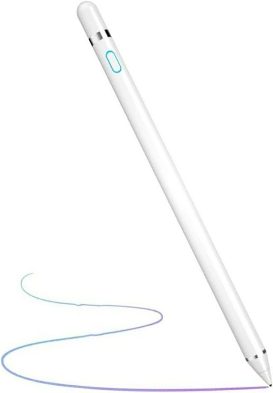 Photo 1 of Stylus Pens for Touch Screens,1.5mm Fine Point Rechargeable Active Pencil Digital Pencil Capacitive Pen Compatible with i-Phone i-Pad and Other Tablets (White)
