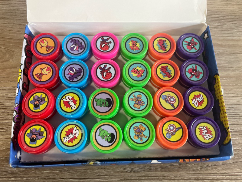 Photo 2 of 24 Pack Super Hero Stamps Set New