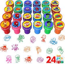 Photo 1 of 24 Pack Super Hero Stamps Set New