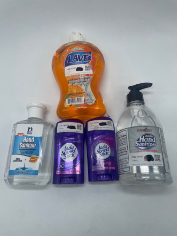 Photo 1 of Miscellaneous Sanitizer, Deodorant & Dish Soap Lot