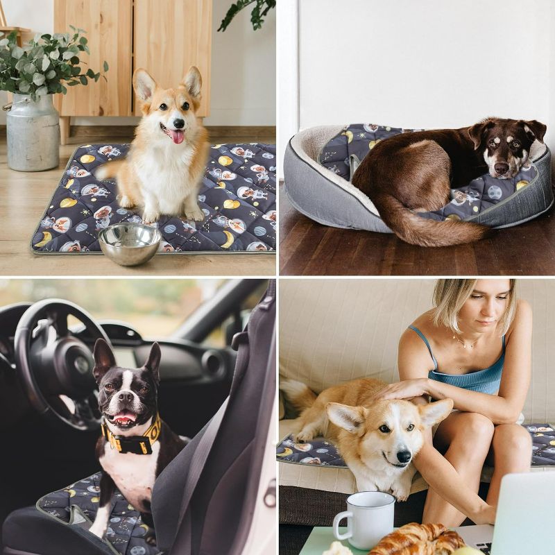 Photo 2 of Paw Legend Summer Dog Cooling Mat for Sleeping, Lightweight Ice Silk Dog Cooling Pad for Kennels & Crates Cooling Blanket for Dogs Bed Cover, Machine Washable Cooling Mat for Cats
