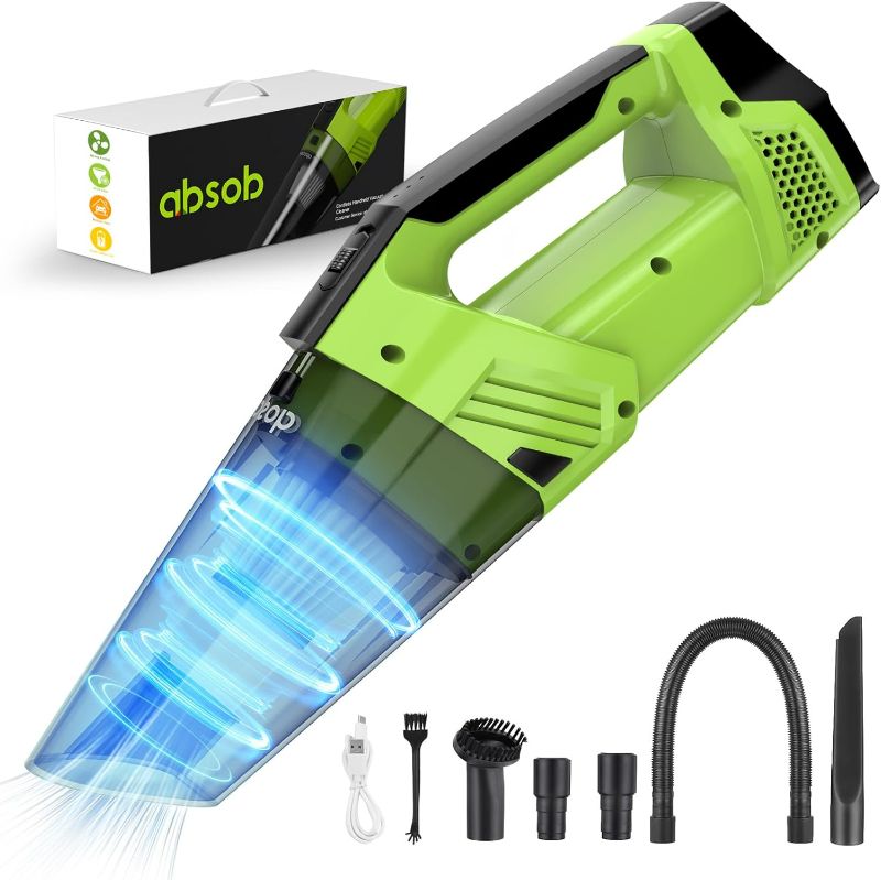 Photo 1 of absob Cordless Handheld Vacuum Cleaner - High Power Portable Mini Wireless Car Vacuum Cleaner, Rechargeable, for Home Kitchen Office Car Corner Stairs Dust Gravel Crumbs Cleaning
