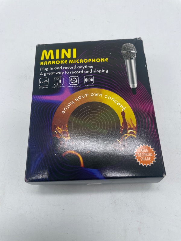 Photo 4 of Wootrip [2PCS] Mini Karaoke Microphone, Mini Voice Recording Microphone Portable Karaoke Mic for Singing, Recording, Voice Recording(Black/Gold)
