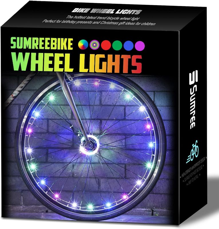 Photo 1 of umree LED Bike Wheel Lights, 2022-latest 2-Tire Pack USB Rechargeable Bike Lights with Batteries Included, Best Bicycle Lights - Stocking Stuffer Birthday Gift for Kids, Girls, Boys, Adults