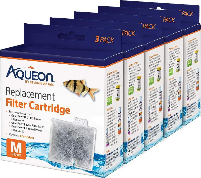Photo 1 of Aqueon Aquarium Fish Tank Replacement Filter Cartridges Medium - 15 pack
