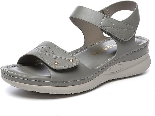 Photo 1 of Size 6  Bernal Wedge Sandals Ankle Strap Open Toe Walking Sandal Comfortable Platform Outdoor Flats Shoes