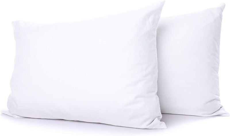 Photo 1 of Cotton Delight Standard Pillow Cases Set of 2 White 100% Natural Cotton 800 Thread Count Pillowcases Premium White Cotton Pillowcases, sham pillow case Cover, 20 x 26 inch
